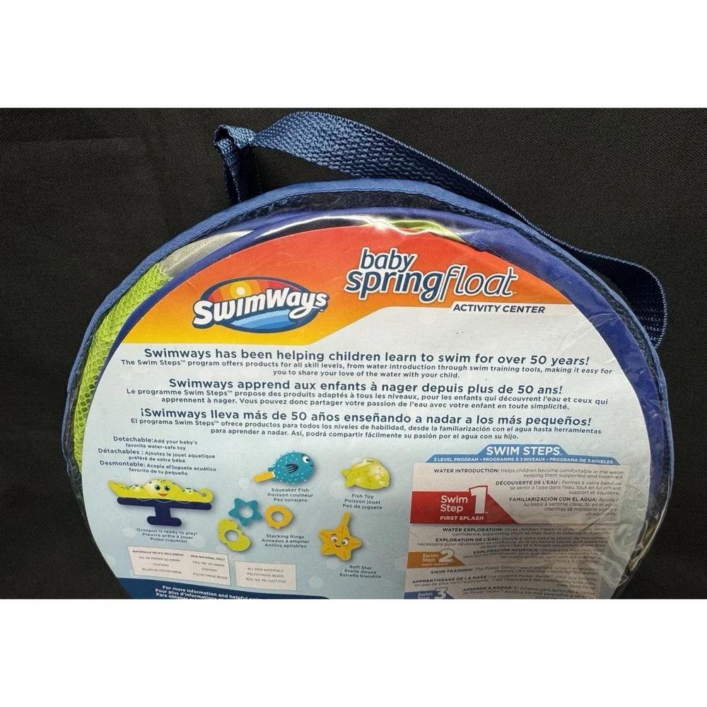 SwimWays Inflatable Baby Spring Float Activity Center with Canopy Octopus
